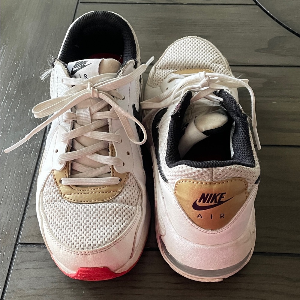 Gold and White Air Max